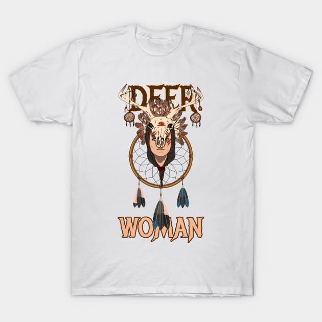 Deer Woman / The Dream Catcher T-Shirt by black8elise